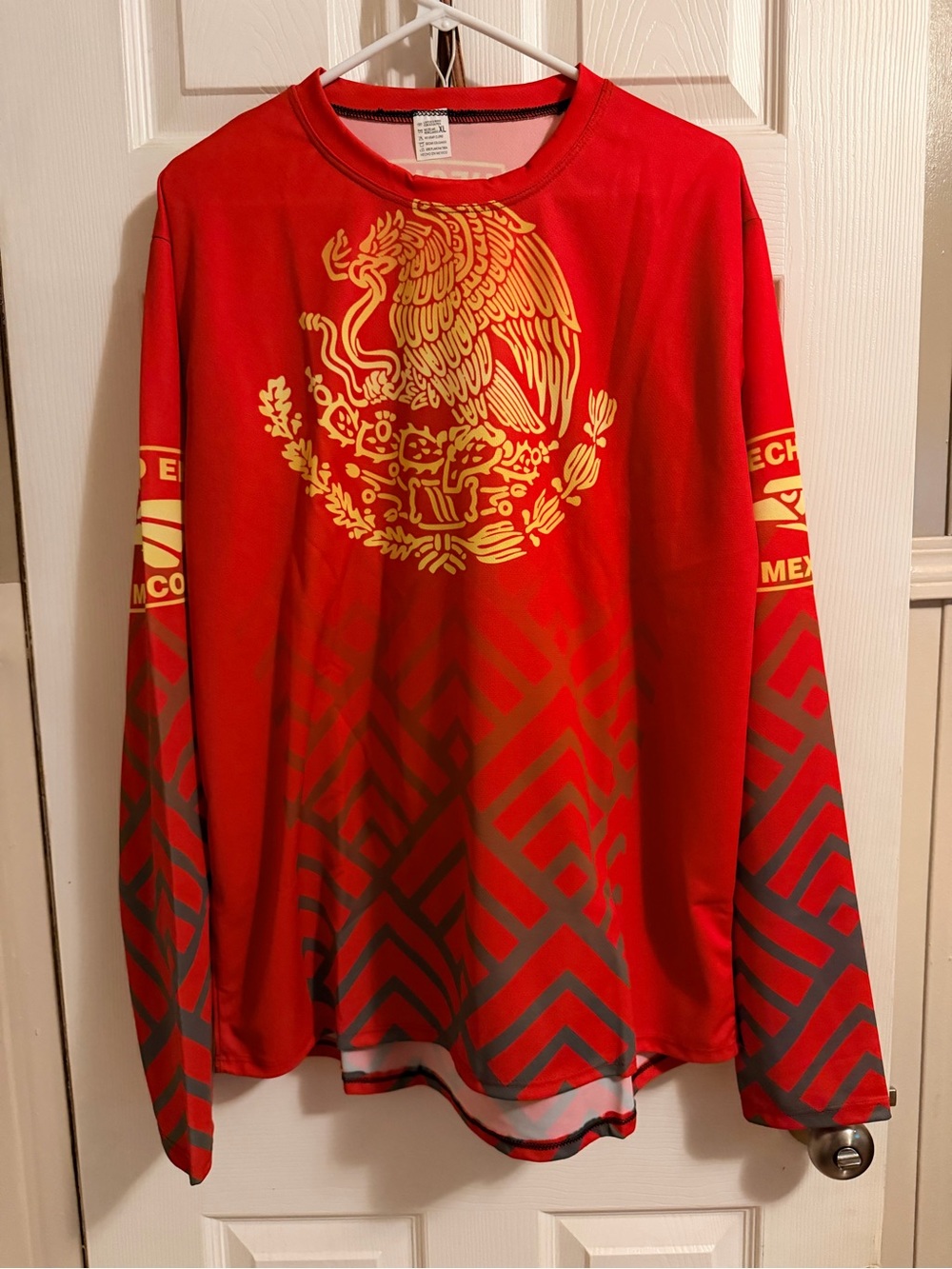 Red Long Sleeve Graphic Racing Mexico Tee